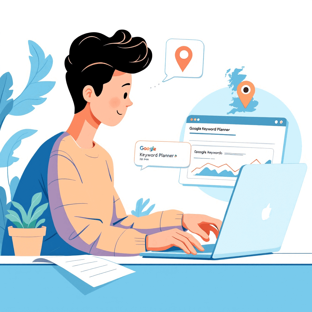 Illustration of Google Keyword Planner for UK local marketing strategies