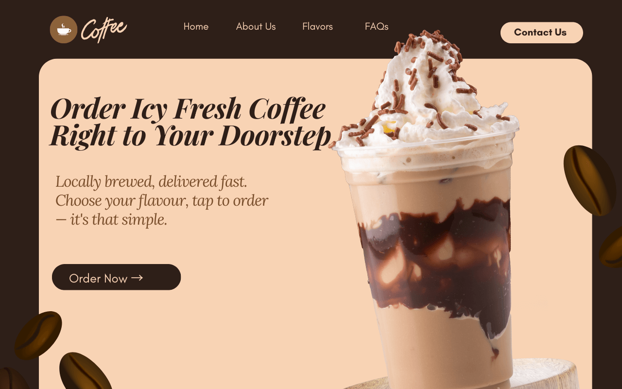 Visual example of a UK small business homepage layout used in Step 1 of our free website audit UK guide – highlighting strong headline, CTA, and clear structure