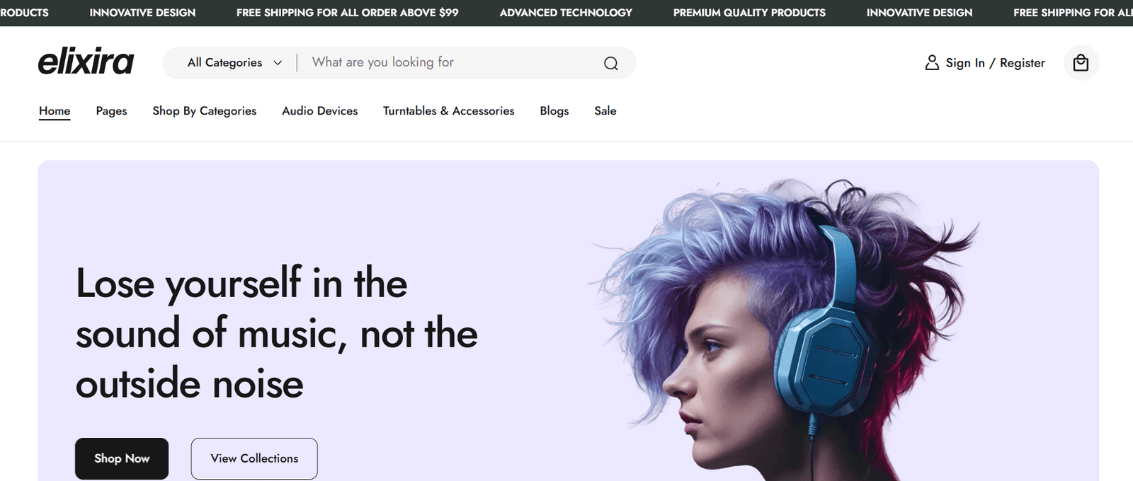 Example of clear homepage layout for free website audit UK